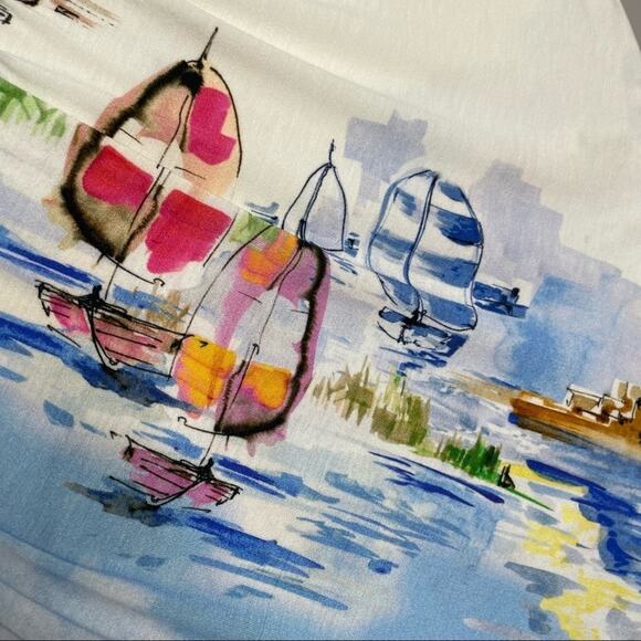 DANIELA CORTE REVOLVE Watercolor Bodycon Dress Womens Size Medium Coastal Unique - Picture 11 of 15